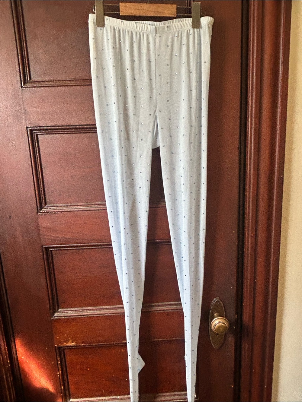 NWOT Anna Sui Baby Blue Rhinestone Tights - Picture 5 of 9